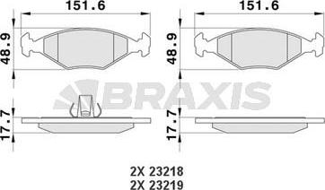 Braxis AA0182 - Kit pastiglie freno, Freno a disco autozon.pro