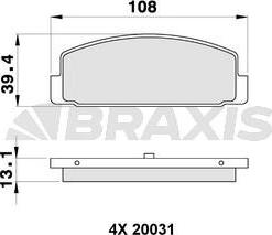 Braxis AA0131 - Kit pastiglie freno, Freno a disco autozon.pro