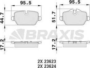 Braxis AA0133 - Kit pastiglie freno, Freno a disco autozon.pro