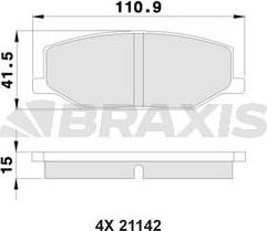 Braxis AA0121 - Kit pastiglie freno, Freno a disco autozon.pro