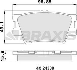 Braxis AA0174 - Kit pastiglie freno, Freno a disco autozon.pro