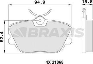 Braxis AA0399 - Kit pastiglie freno, Freno a disco autozon.pro