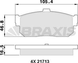 Braxis AA0310 - Kit pastiglie freno, Freno a disco autozon.pro