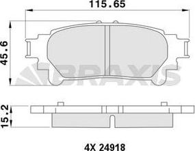 Braxis AA0385 - Kit pastiglie freno, Freno a disco autozon.pro