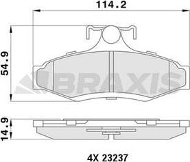 Braxis AA0379 - Kit pastiglie freno, Freno a disco autozon.pro