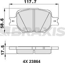 Braxis AA0294 - Kit pastiglie freno, Freno a disco autozon.pro