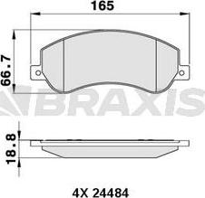 Braxis AA0292 - Kit pastiglie freno, Freno a disco autozon.pro