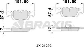 Braxis AA0297 - Kit pastiglie freno, Freno a disco autozon.pro