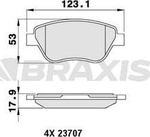 Braxis AA0246 - Kit pastiglie freno, Freno a disco autozon.pro