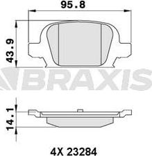 Braxis AA0259 - Kit pastiglie freno, Freno a disco autozon.pro