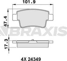 Braxis AA0256 - Kit pastiglie freno, Freno a disco autozon.pro