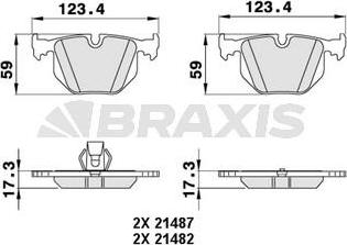 Braxis AA0264 - Kit pastiglie freno, Freno a disco autozon.pro