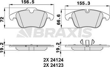 Braxis AA0261 - Kit pastiglie freno, Freno a disco autozon.pro