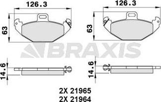 Braxis AA0263 - Kit pastiglie freno, Freno a disco autozon.pro