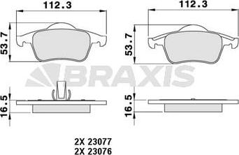 Braxis AA0203 - Kit pastiglie freno, Freno a disco autozon.pro