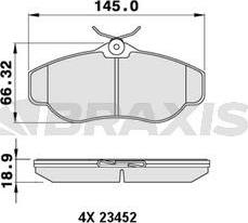 Braxis AA0212 - Kit pastiglie freno, Freno a disco autozon.pro