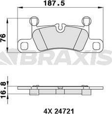 Braxis AA0283 - Kit pastiglie freno, Freno a disco autozon.pro