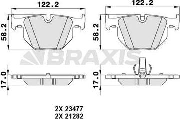 Braxis AA0230 - Kit pastiglie freno, Freno a disco autozon.pro