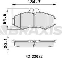 Braxis AA0232 - Kit pastiglie freno, Freno a disco autozon.pro