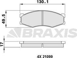 Braxis AA0226 - Kit pastiglie freno, Freno a disco autozon.pro