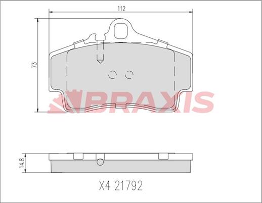 Braxis AA0745 - Kit pastiglie freno, Freno a disco autozon.pro