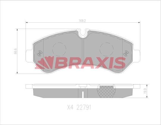 Braxis AA0755 - Kit pastiglie freno, Freno a disco autozon.pro