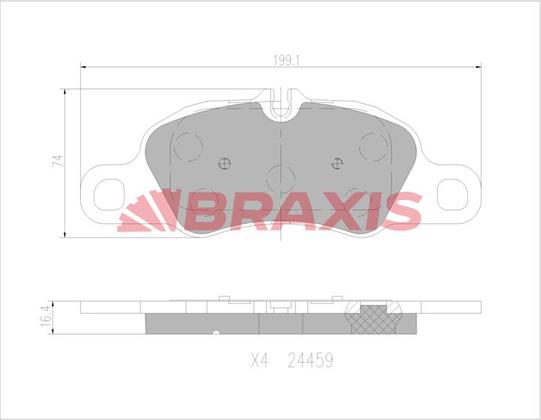 Braxis AA0761 - Kit pastiglie freno, Freno a disco autozon.pro