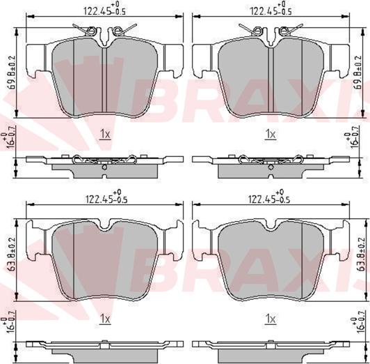 Braxis AA0707 - Kit pastiglie freno, Freno a disco autozon.pro