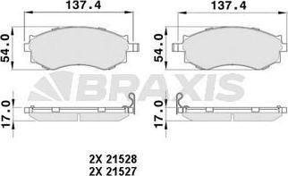 Braxis AB0496 - Kit pastiglie freno, Freno a disco autozon.pro