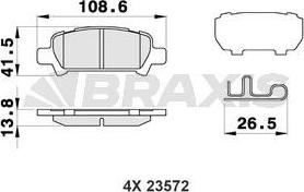 Braxis AB0464 - Kit pastiglie freno, Freno a disco autozon.pro