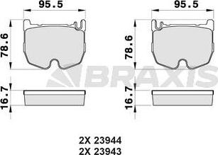 Braxis AB0465 - Kit pastiglie freno, Freno a disco autozon.pro