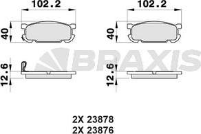 Braxis AB0409 - Kit pastiglie freno, Freno a disco autozon.pro