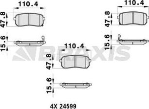 Braxis AB0405 - Kit pastiglie freno, Freno a disco autozon.pro