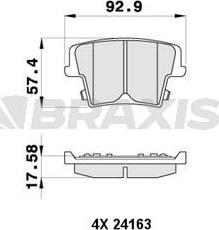 Braxis AB0403 - Kit pastiglie freno, Freno a disco autozon.pro