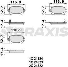 Braxis AB0481 - Kit pastiglie freno, Freno a disco autozon.pro