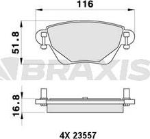 Braxis AB0421 - Kit pastiglie freno, Freno a disco autozon.pro