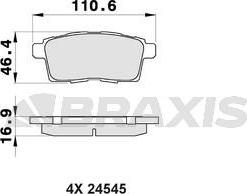 Braxis AB0423 - Kit pastiglie freno, Freno a disco autozon.pro