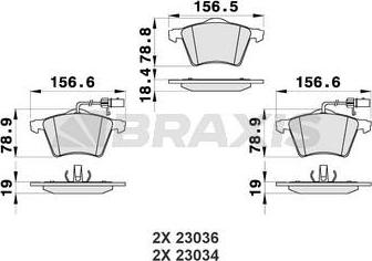 Braxis AB0475 - Kit pastiglie freno, Freno a disco autozon.pro