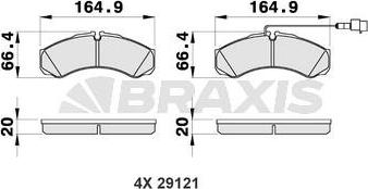 Braxis AB0477 - Kit pastiglie freno, Freno a disco autozon.pro