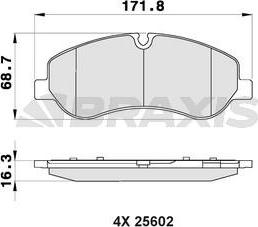 Braxis AB0503 - Kit pastiglie freno, Freno a disco autozon.pro