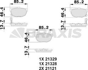 Braxis AB0507 - Kit pastiglie freno, Freno a disco autozon.pro