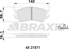 Braxis AB0515 - Kit pastiglie freno, Freno a disco autozon.pro