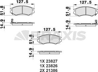 Braxis AB0511 - Kit pastiglie freno, Freno a disco autozon.pro