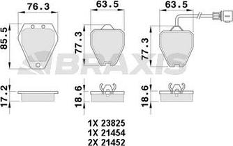 Braxis AB0530 - Kit pastiglie freno, Freno a disco autozon.pro