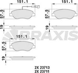 Braxis AB0529 - Kit pastiglie freno, Freno a disco autozon.pro