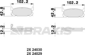 Braxis AB0520 - Kit pastiglie freno, Freno a disco autozon.pro