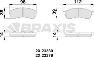 Braxis AB0522 - Kit pastiglie freno, Freno a disco autozon.pro