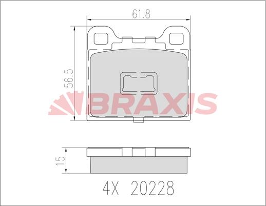 Braxis AB0602 - Kit pastiglie freno, Freno a disco autozon.pro