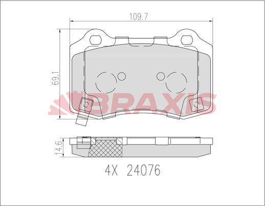 Braxis AB0613 - Kit pastiglie freno, Freno a disco autozon.pro