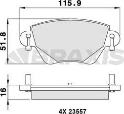 Braxis AB0091 - Kit pastiglie freno, Freno a disco autozon.pro